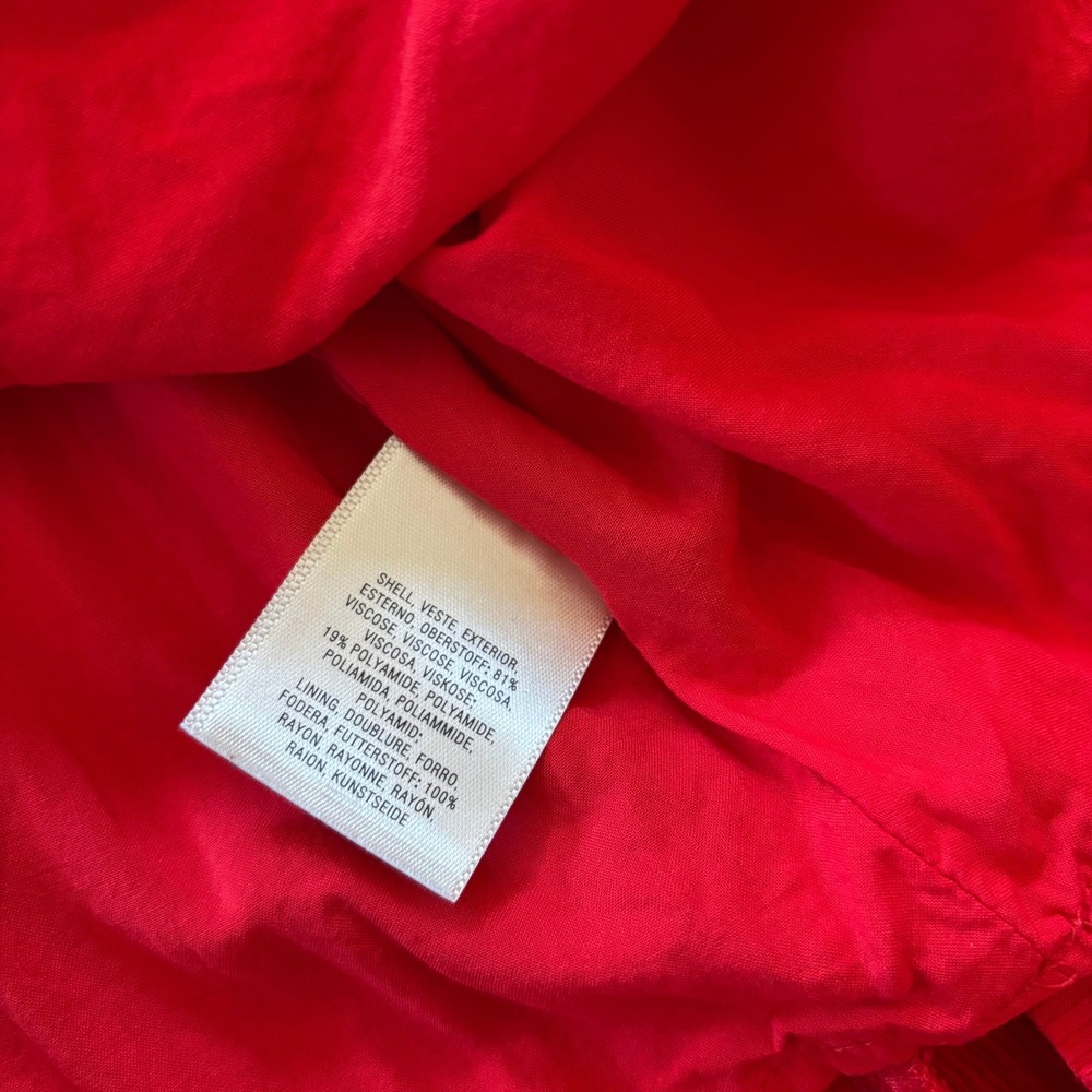 Maeve by Anthropologie Red Lace Up Corset Fit & Flare Dress Womens 0P Petite - Picture 7 of 9